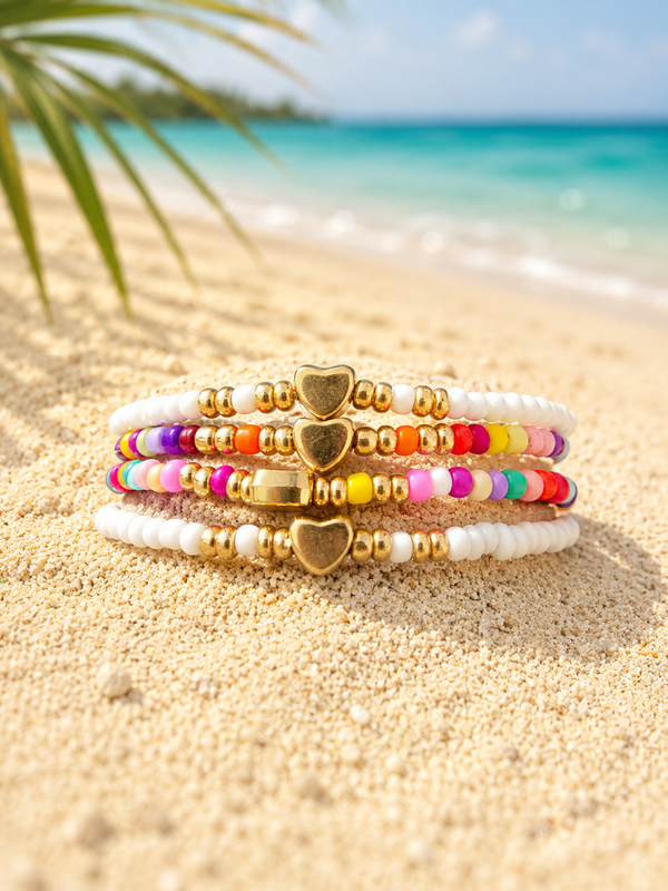 Bracelet Cœurs Arc-en-Ciel