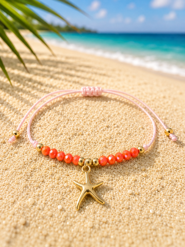 Bracelet Étoile Corail Rose