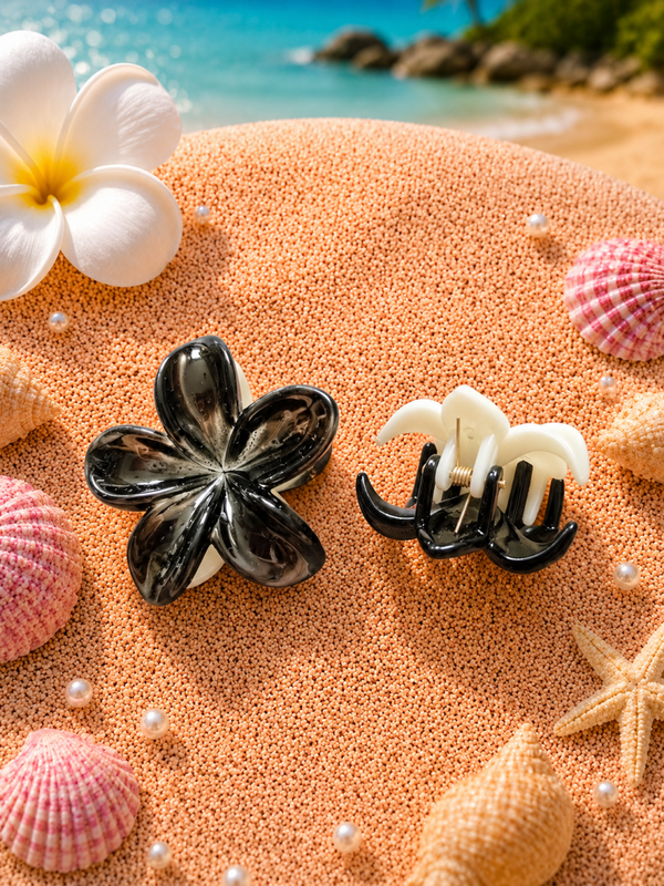 Pince Fleur Perle Noire