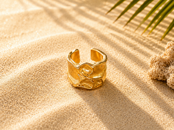 Bague Corail Doré