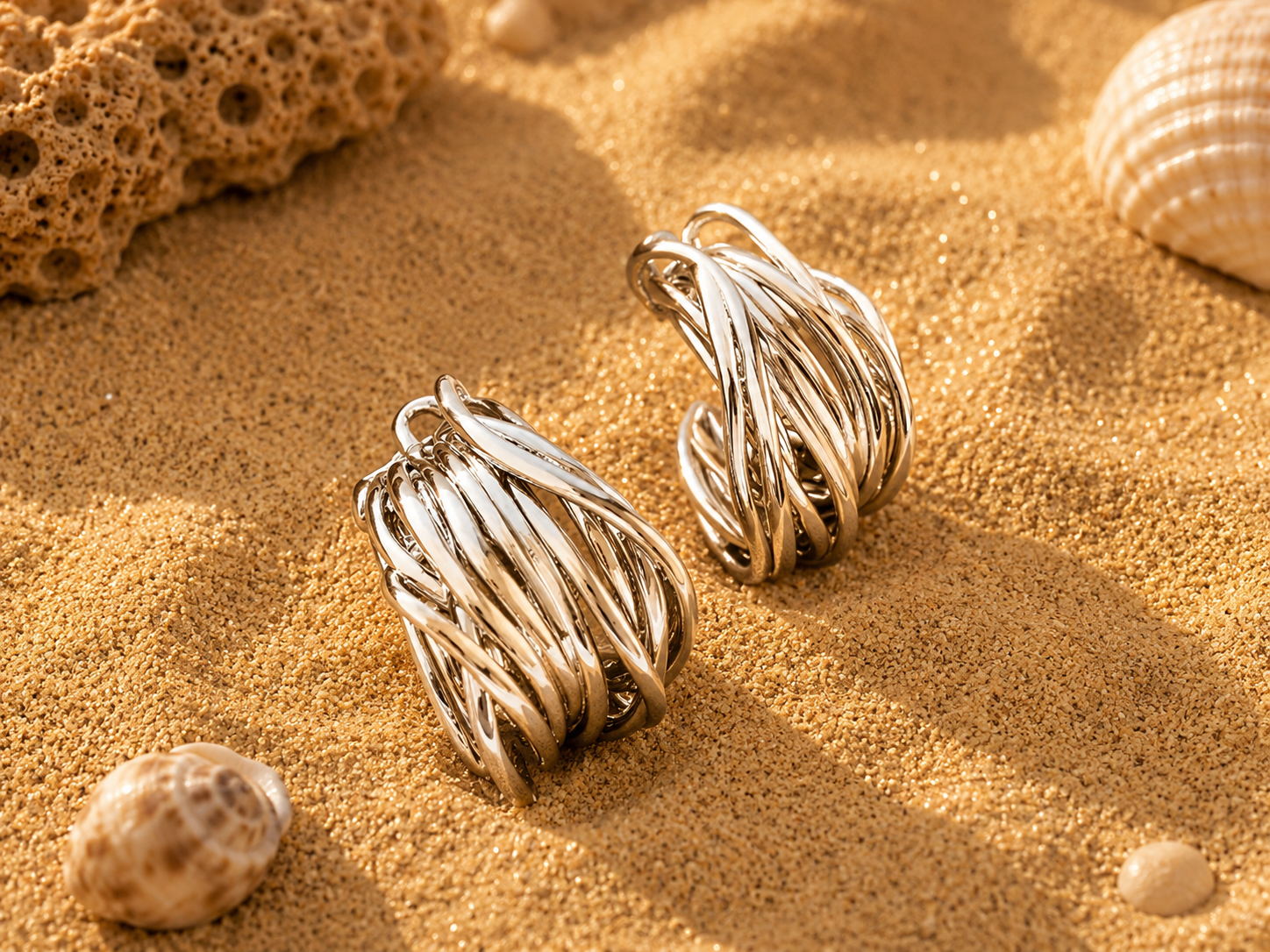 Boucles Écume Argentée
