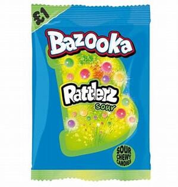 Bazooka Rattlerz Sour Chewy Candies 100g