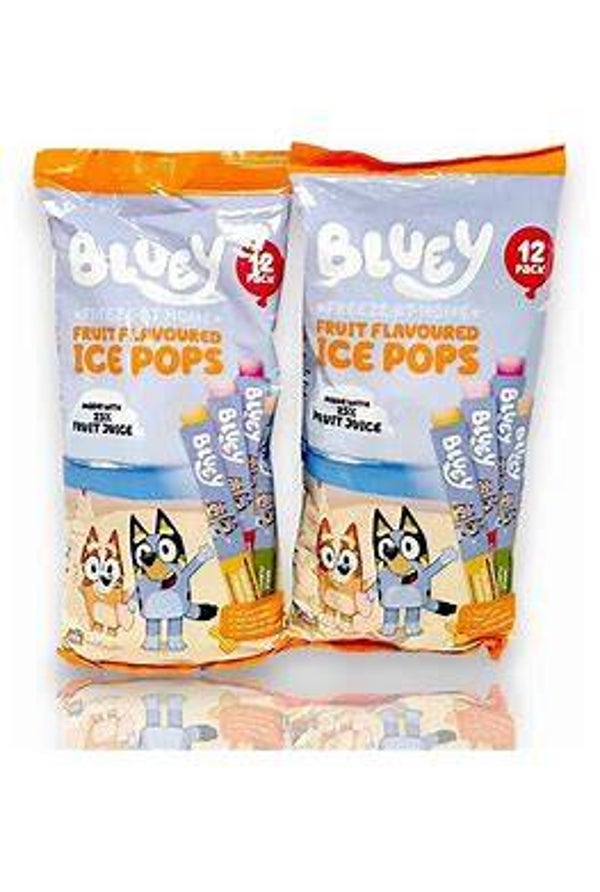 Bluey Fruit Flavoured Ice Pops 12 Pack 540ml