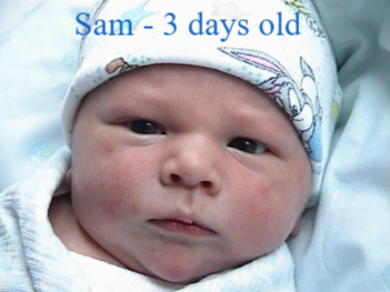 Sam - three days old