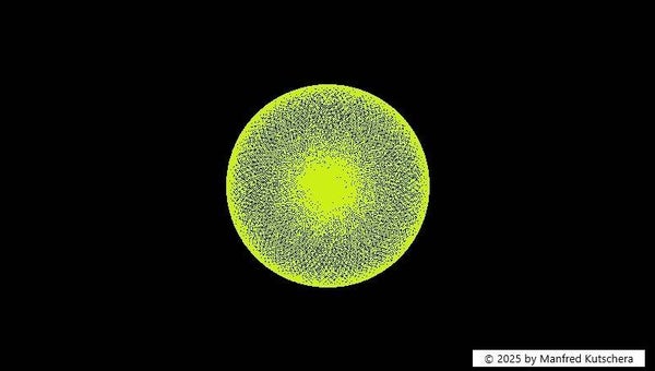 Moderne Kunst mit limongrüne Kreise 34