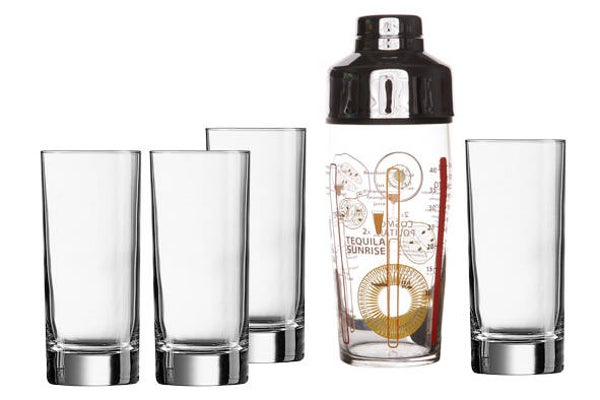 Islande shaker set met 4 glazen 36 cl, arcoroc FH, 1 set