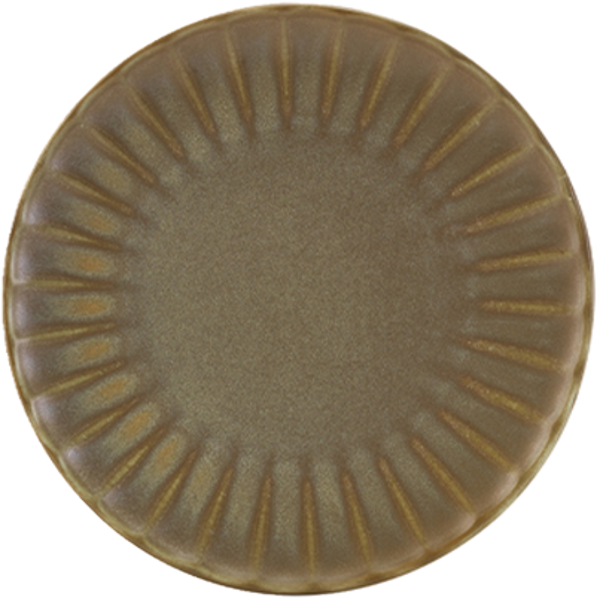 Terra matt grey schelp vlak 26cm