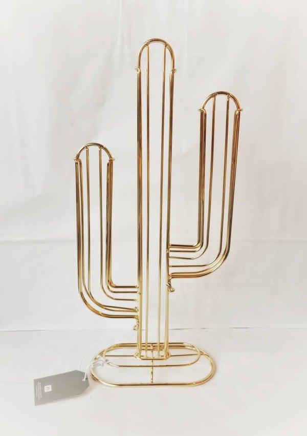Cactus koffiecups houder goud
