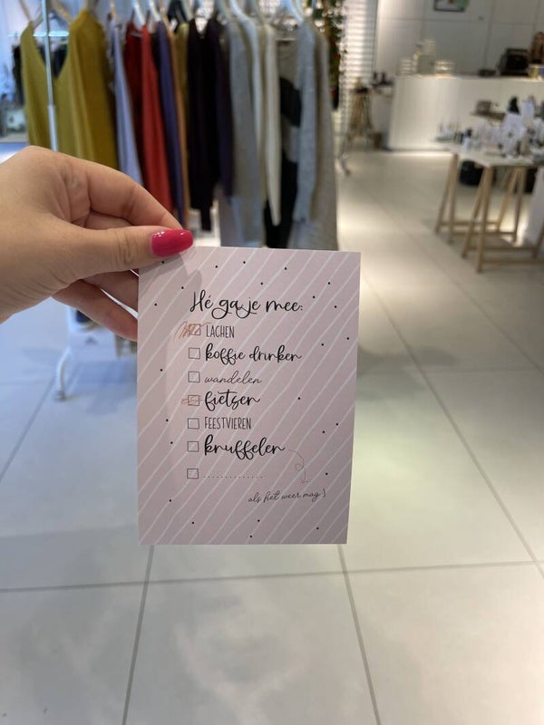 Kaartje hey ga je mee