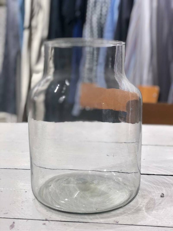 Glaze transparante vaas hoog