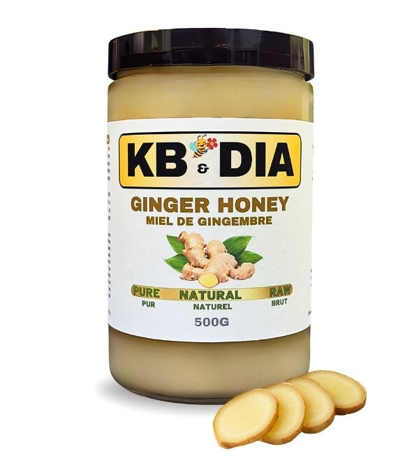 Ginger Honey | 100% Canadian Pure Natural Raw Creamed Honey with Ginger 500G