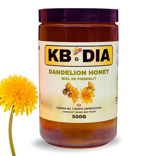 Dandelion Blossom Honey Canada No. 1 | Pure Canadian Honey | Raw | Unpasteurized | Unprocessed | Liquid