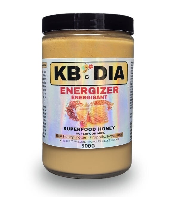 Superfood Honey Energizer | Total Hive Superfood Raw Honey | Raw Honey Bee Pollen Propolis Royale Jelly 500G