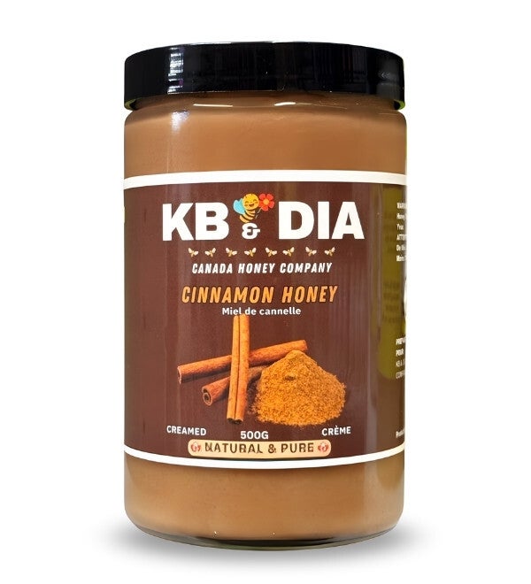 Cinnamon Honey | 100% Canadian Pure Natural Raw Creamed Honey with Cinnamon
