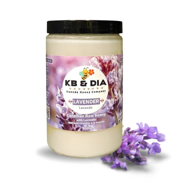 Lavender Honey | 100% Canadian Pure Raw Creamed Honey with Lavender 500G