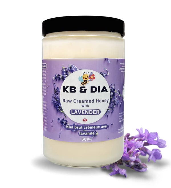 Lavender Honey | 100% Canadian Pure Raw Creamed Honey with Lavender 500G
