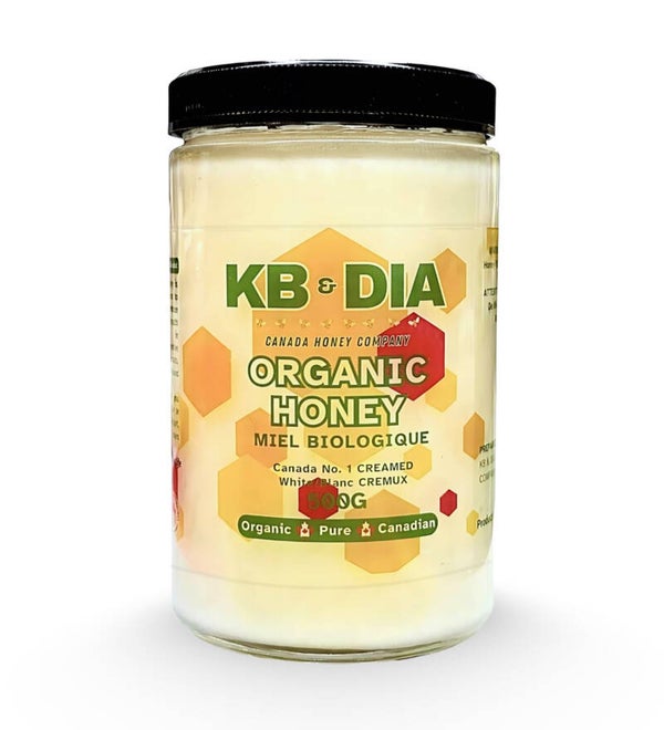 RAW Organic Canadian Creamed Honey | RAW | Unpasteurized | Unprocessed | 100% Pure Natural Raw Canadian Honey  500g