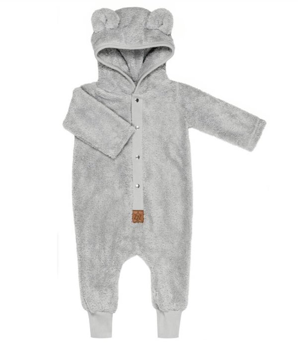 Fluffy Eared Jumpsuit - Grijs