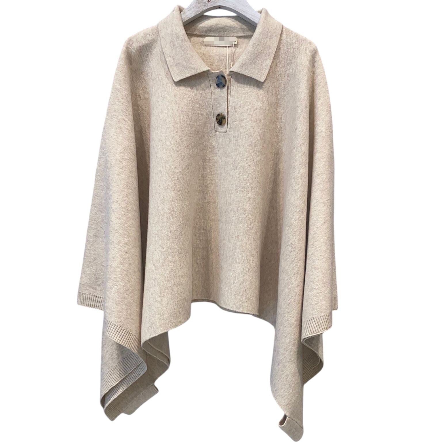 Gebreide Poncho - Beige