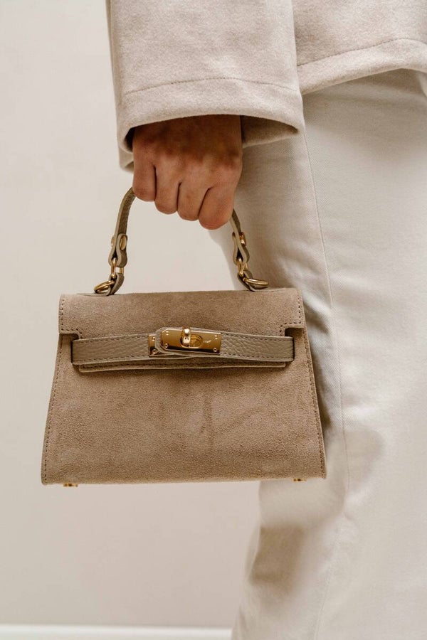Tas suede Beige