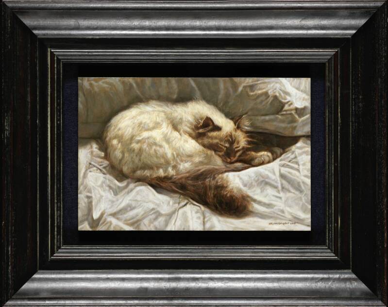 'Nina' olieverf op panee;, 2016. Door Arjan van Gent