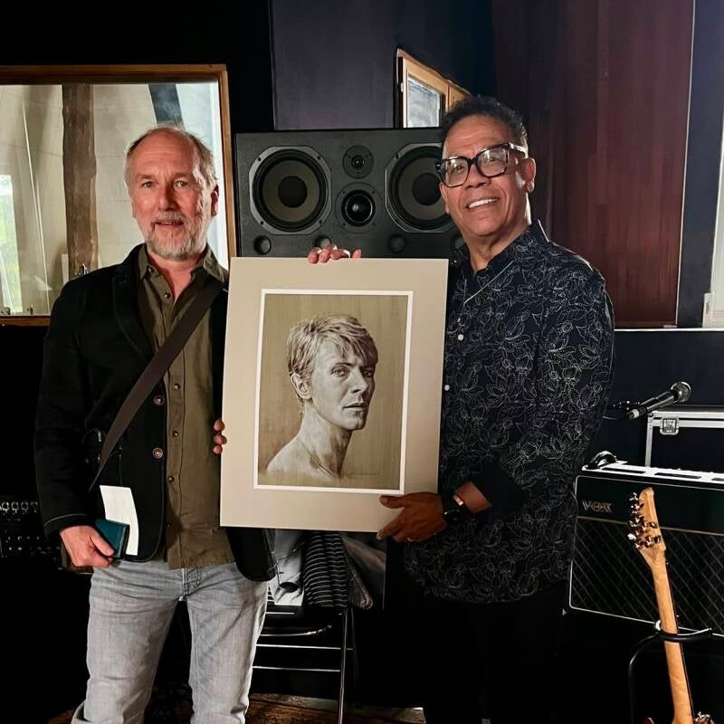 Carlos Alomar and I at the Château d'Herouville