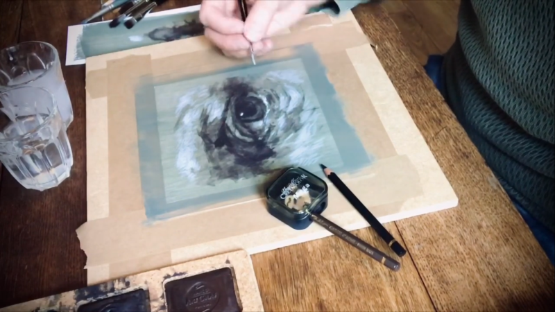 Oog van Rembrandt geschilderd met ArtGraf