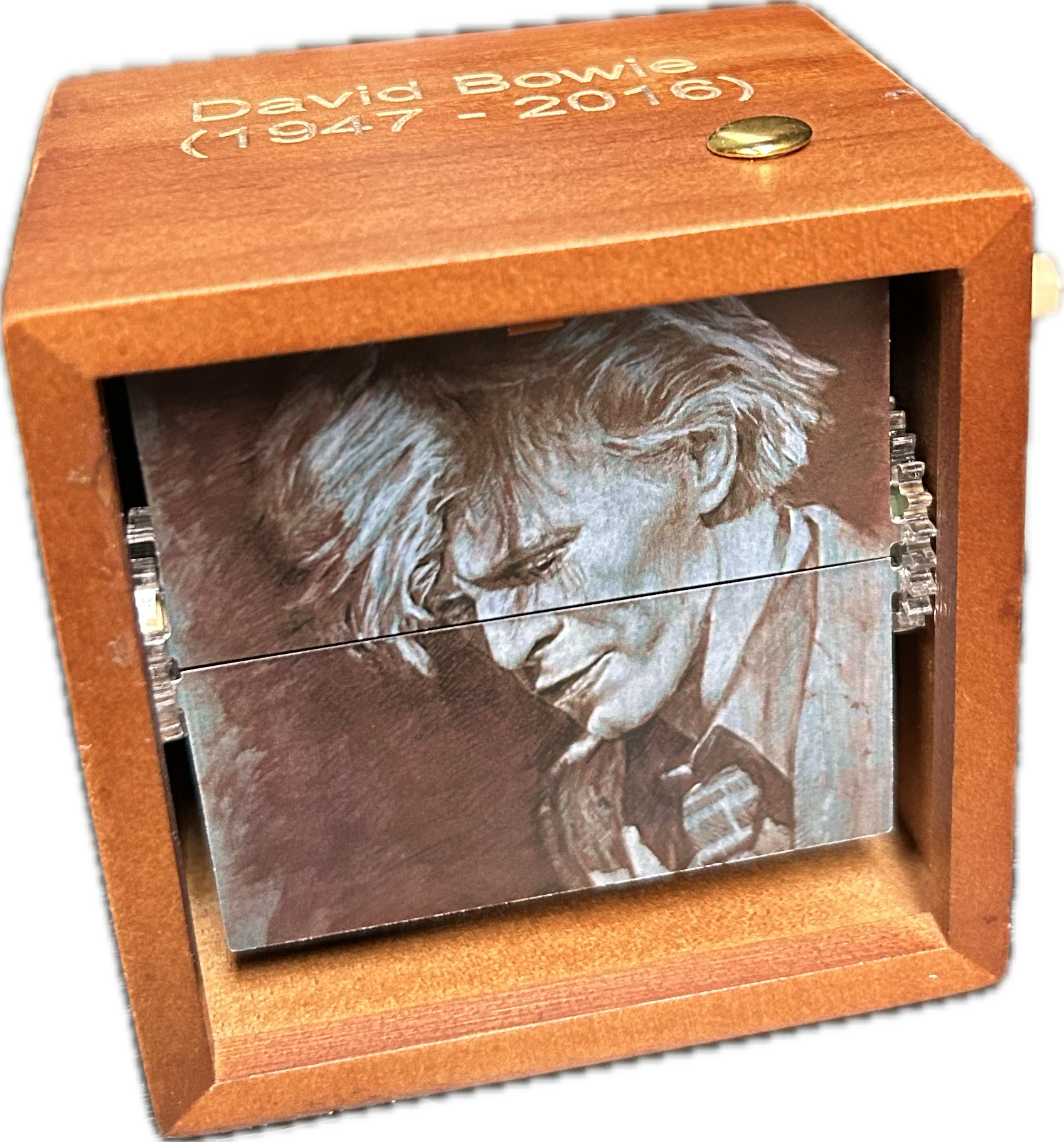 Foto Flipbook – DB 2  Memorial edition (10 pieces) · 8 Bowie-portraits  · 10 x 10 cm