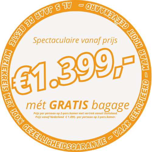 BOEK DE MUZIEKREIS @)@^ NAAR LONG BEACH VOOR € 1.399,-