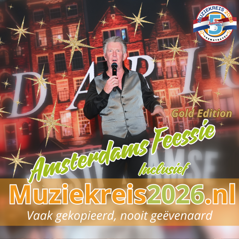 Na een wervelend succes van 2025 is er dit jaar een 'Amsterdams Feesie' Gold edition. Dit beloofd een avond met een gouden randje te worden