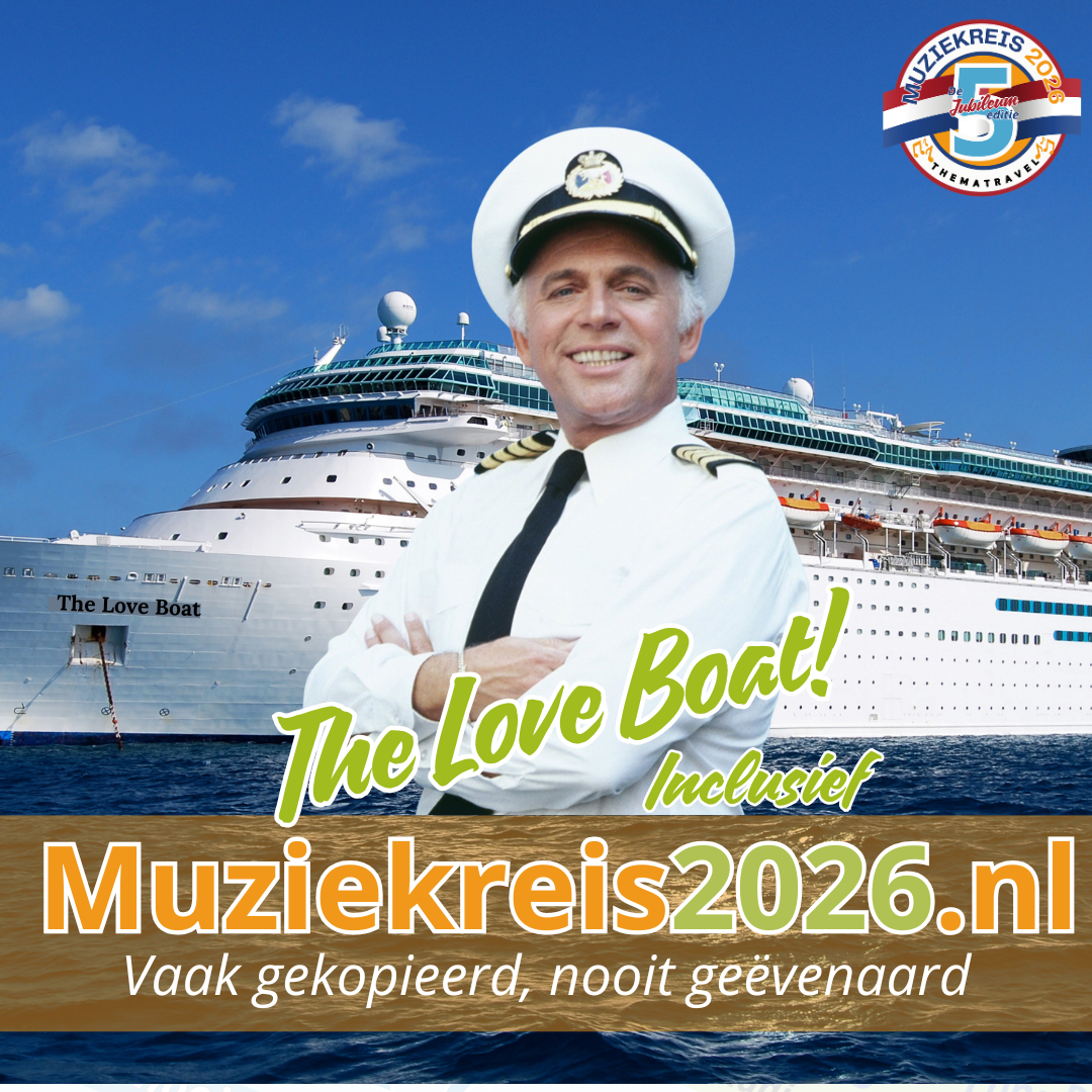 Heerlijk thema'The Love Boat' met matrozen en andere bemanning tijdens de Muziekreis 2026 van Thema Travel