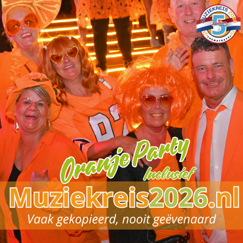't Holland House kleurt deze dag helemaal oranje met de 'ORANJE PARTY' van Thema Travel bij het Long BEach Resort