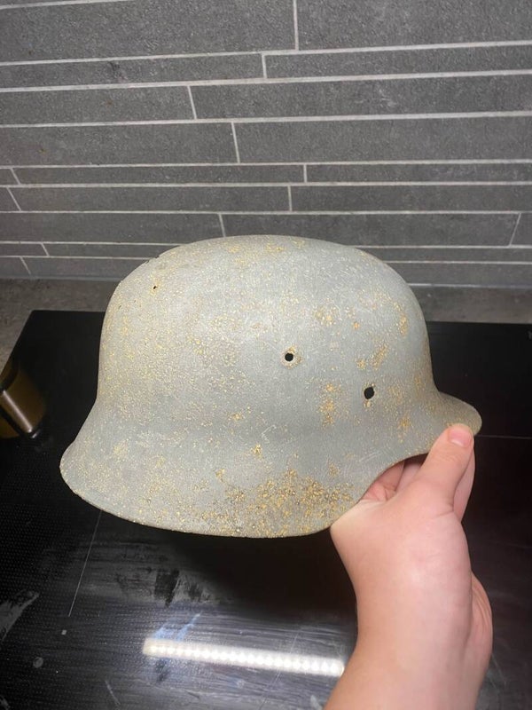 M42 blue/gray wehrmacht helmet rare size 68 (SOLD)