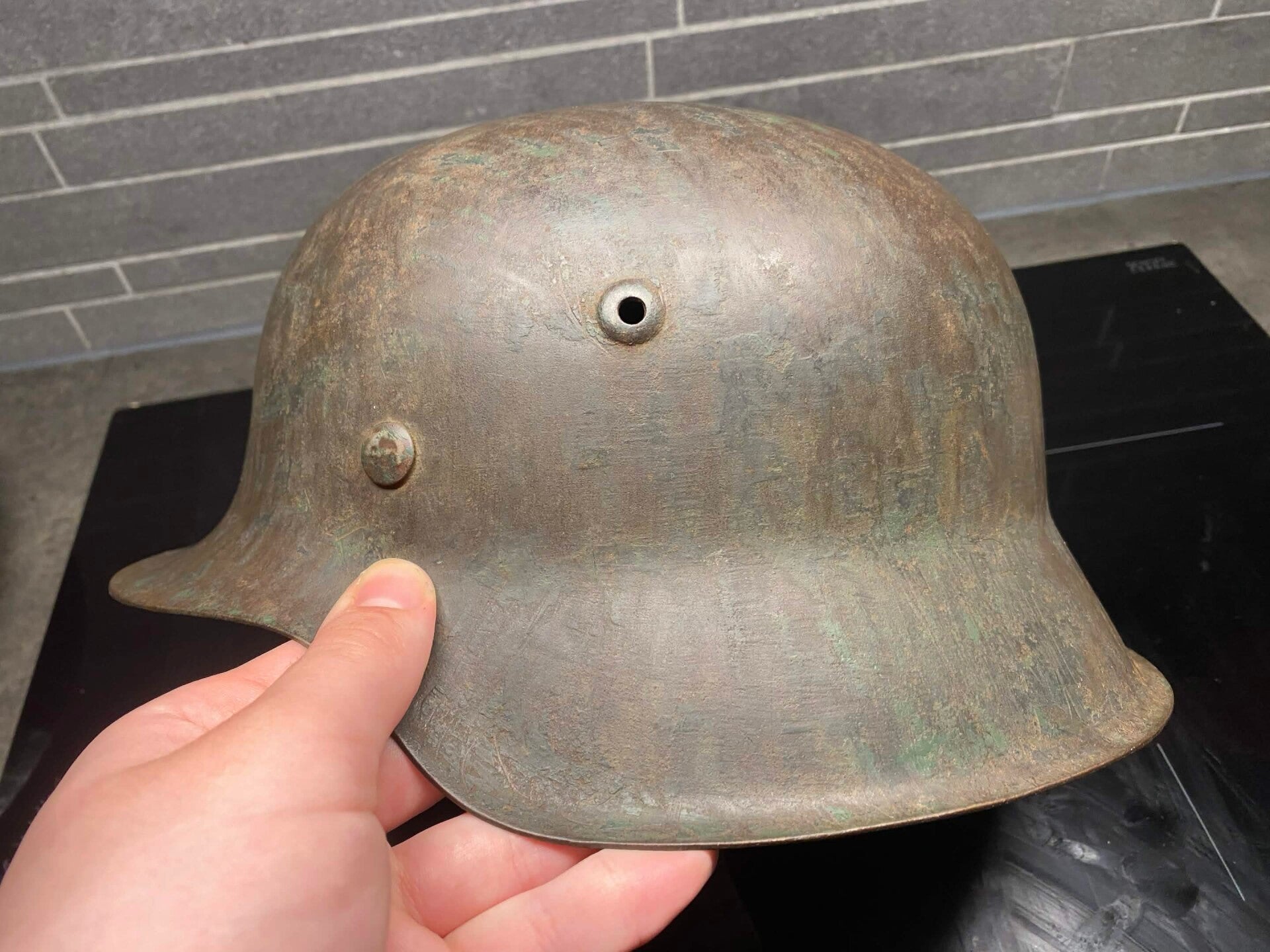 M42 Camo helmet EX winter camo