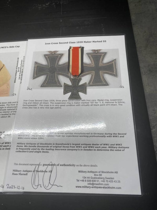 Iron cross EK2 marked "55" J.E. Hammer & Söhne RARE