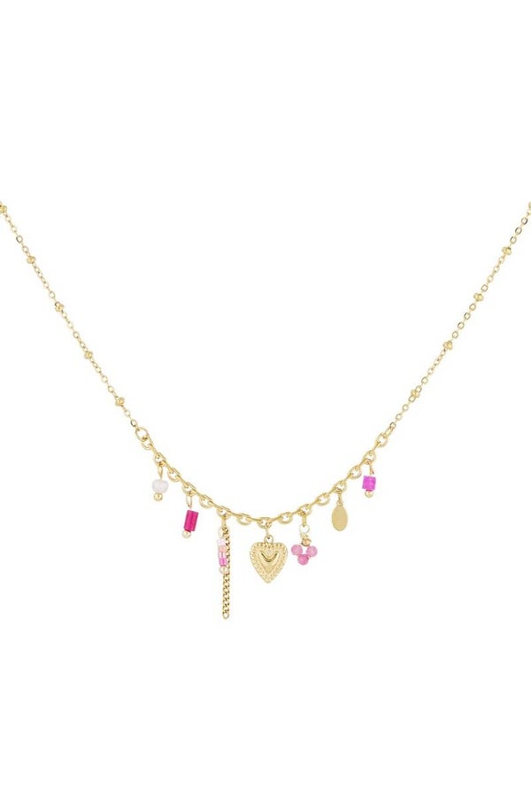 Ketting pink party GOLD