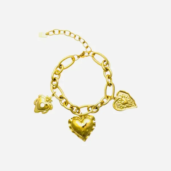 Armbandje chunky love GOLD