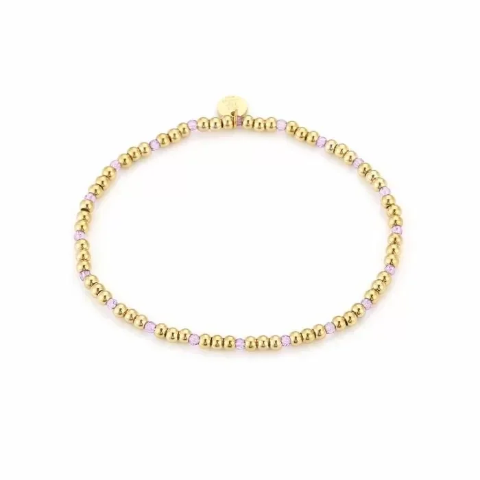 Armbandje kralen met touch GOLD