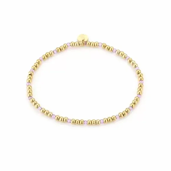 Armbandje kralen met touch GOLD