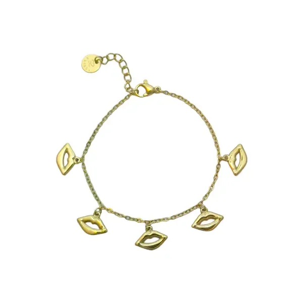 Armbandje lips GOLD and SILVER