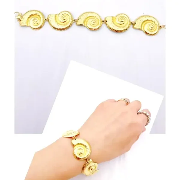 Armbandje statement hoorn GOLD