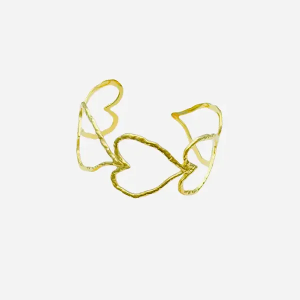 Bangle armband heartbeat GOLD and SILVER