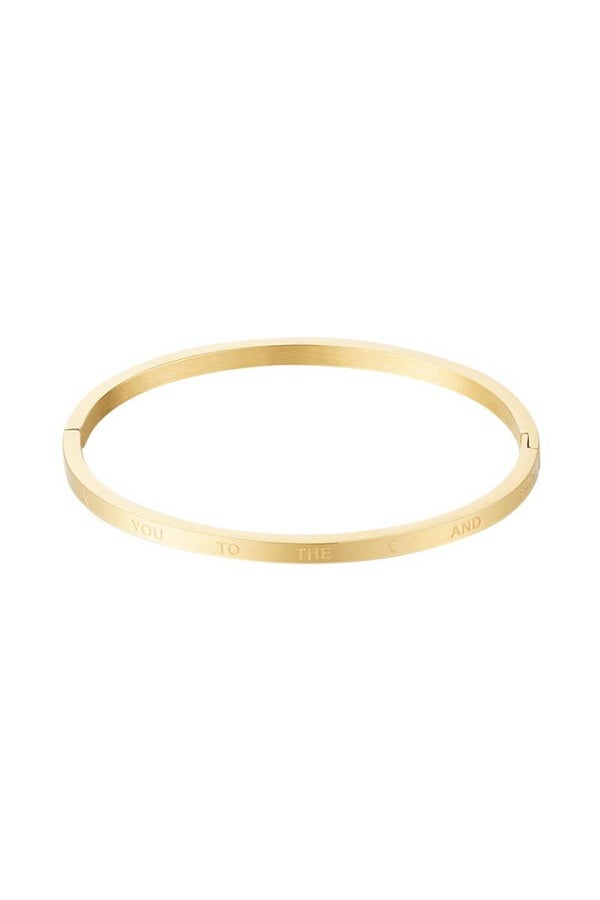 Bangle armband I love you to the moon and back GOLD