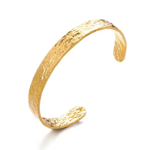 Bangle armband met structuur GOLD and SILVER