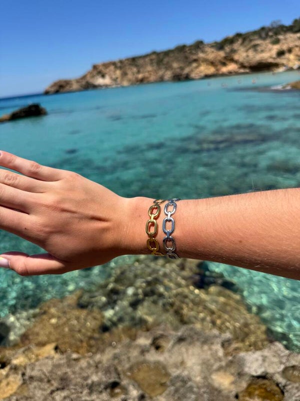 Bangle armband schakel GOLD and SILVER