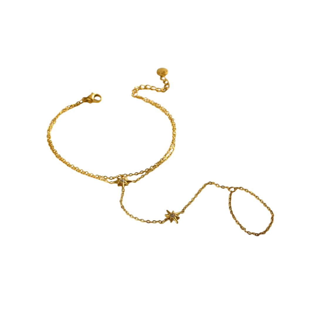 Hand chain Glowy Stars GOLD