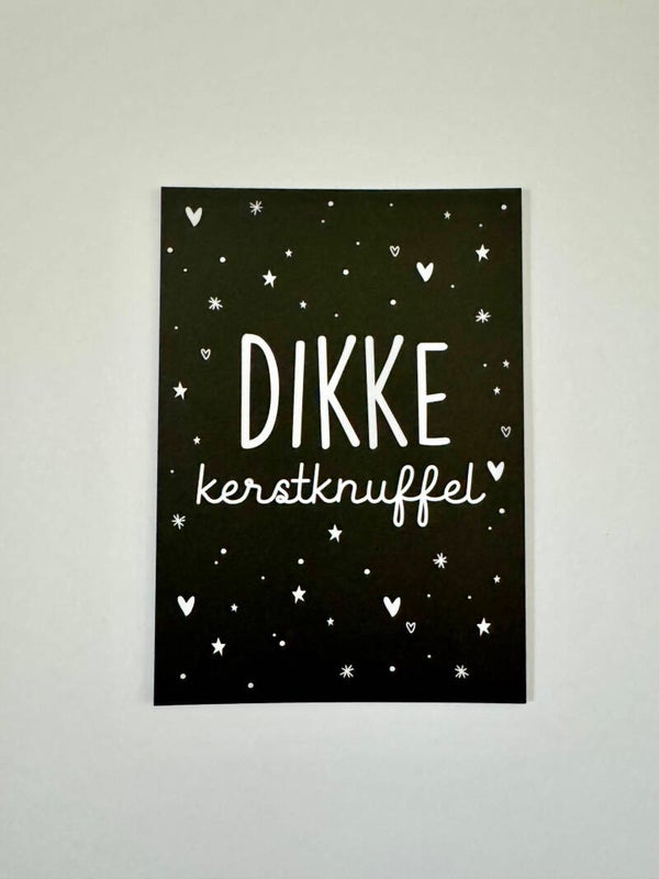 Kaartje dikke Kerstknuffel