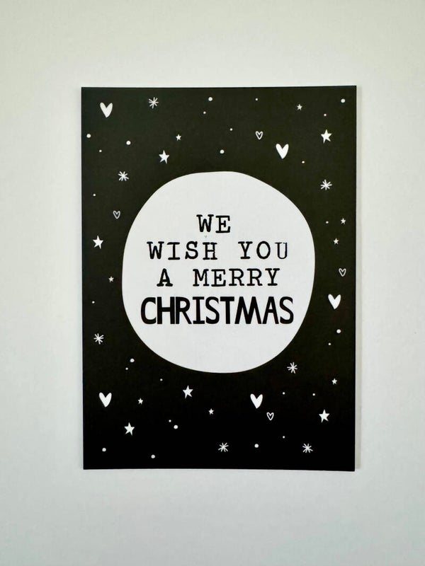Kaartje we wish you a merry Christmas