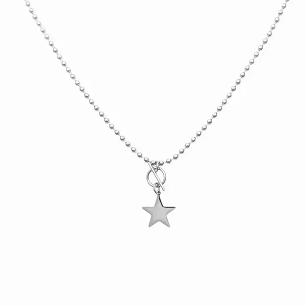 Ketting beads star SILVER