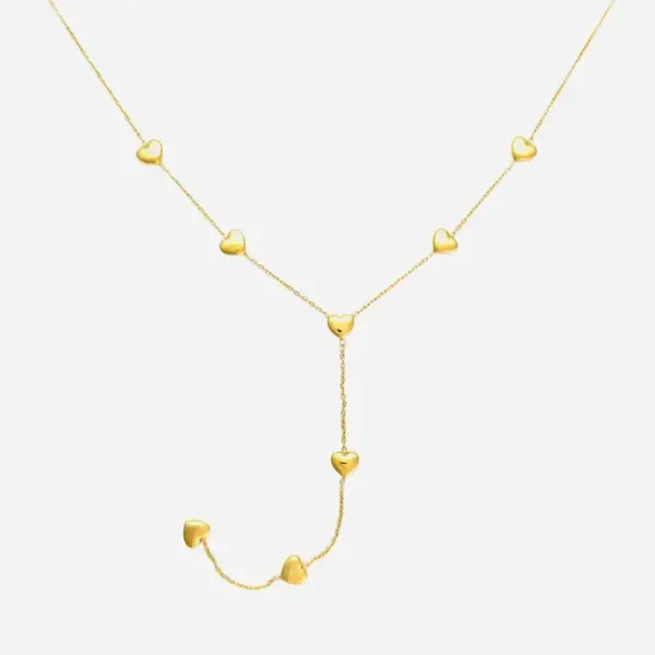 Ketting hearts Y-vorm GOLD and SILVER